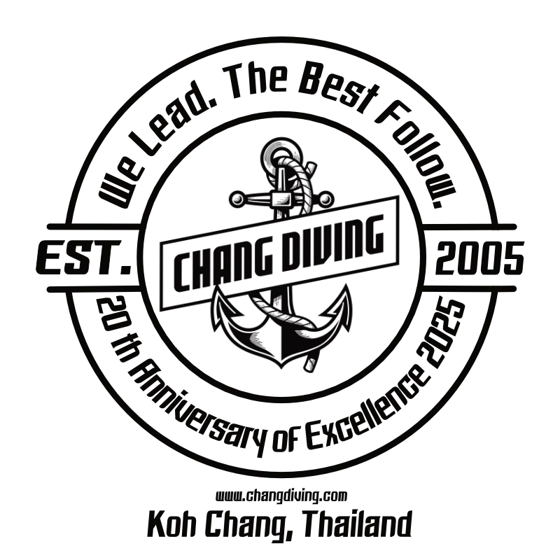 Chang Diving Center – 20th Anniversary Logo Chang Diving 20th Anniversary Logo – Celebrating Two Decades of Scuba Diving Excellence
