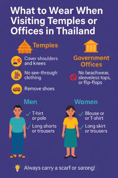 Dress code for temples and government offices in Thailand