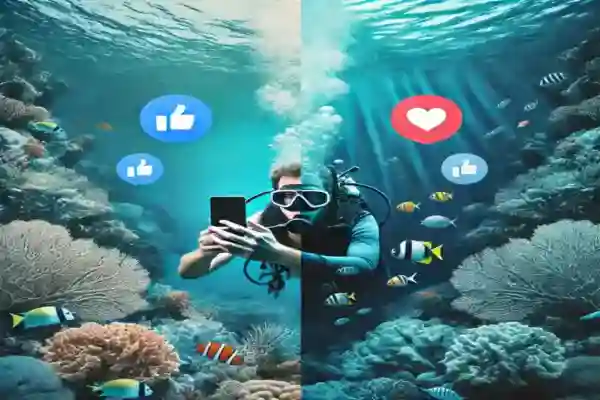 Social media impact on diving experiences and authenticity