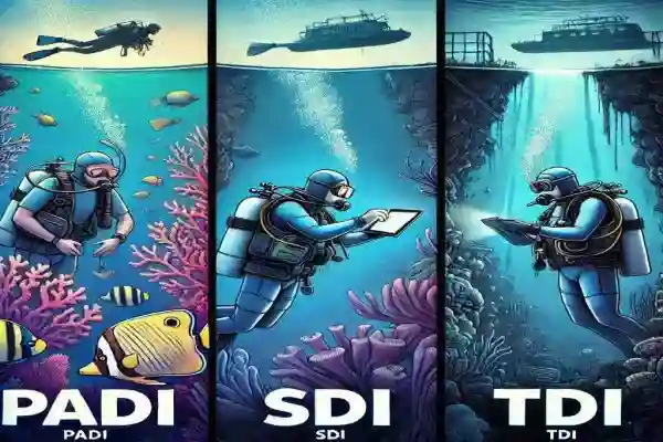 PADI vs SDI TDI comparison - Choose the right diving agency