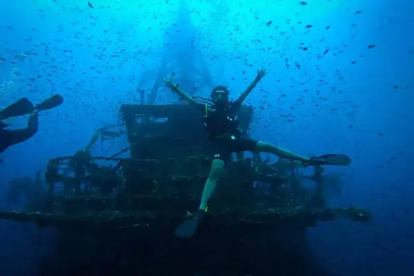 Fun diving Koh Chang HTMS Chang wreck diving adventure